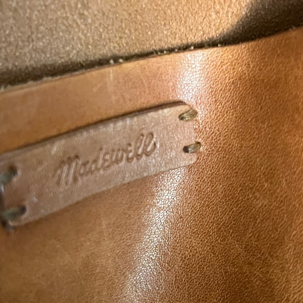 Madewell Medium Leather Transport Tote, English saddle - Picture 13 of 16